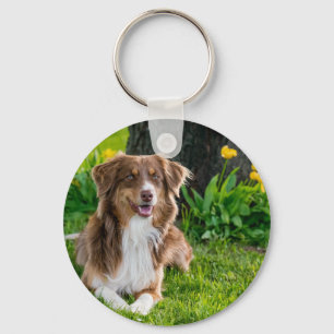 Aangepaste 2 foto Dubbelzijdige Pet Photo Sleutelhanger