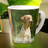 Aangepaste 2 foto en tekst gepersonaliseerd latte mok