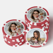 Aangepaste 2 foto en tekst of naam poker chips (Opstapeling)
