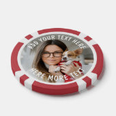 Aangepaste 2 foto en tekst of naam poker chips (Enkel)