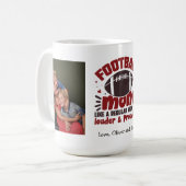 Aangepaste 2 Foto Football Moeder Mok (Voorkant links)