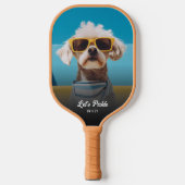 Aangepaste 2 foto gepersonaliseerde naam pickleball paddle (Voorkant)