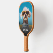 Aangepaste 2 foto gepersonaliseerde naam pickleball paddle (Links)
