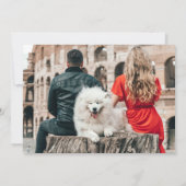 Aangepaste 2 Foto Hond Huwelijk Kaart (Achterkant)