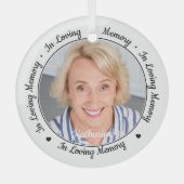 Aangepaste 2 foto in Loving Memory Memorial Glas Ornament (Voorkant)