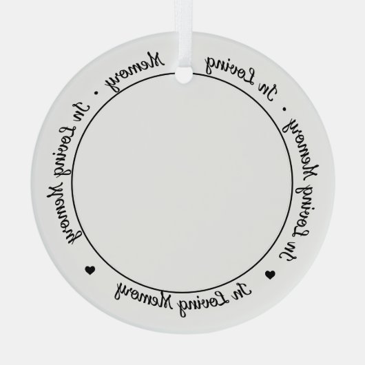 Aangepaste 2 foto in Loving Memory Memorial Glas Ornament (Achterkant)