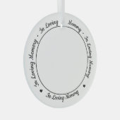 Aangepaste 2 foto in Loving Memory Memorial Glas Ornament (Voorkant Rechts)