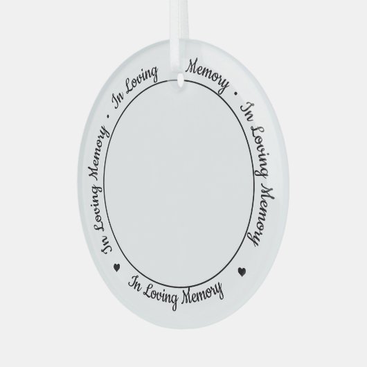 Aangepaste 2 foto in Loving Memory Memorial Glas Ornament (Voorkant links)