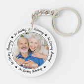 Aangepaste 2 foto in Loving Memory Memorial Sleutelhanger (Achterkant)