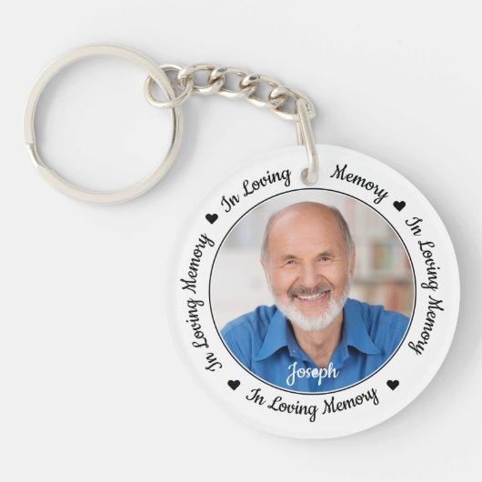 Aangepaste 2 foto in Loving Memory Memorial Sleutelhanger (Voorkant)