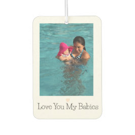 Aangepaste 2 foto Kinder familienaam auto Luchtverfrisser