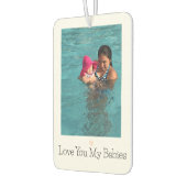 Aangepaste 2 foto Kinder familienaam auto Luchtverfrisser (Links)