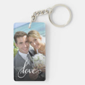 Aangepaste 2 Foto Liefde Acryl Sleutelhanger (achterkant)