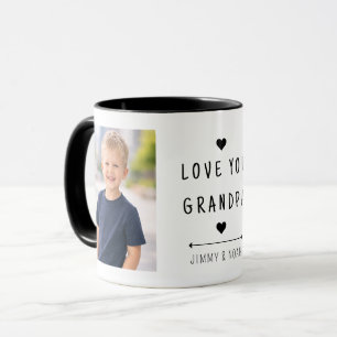 Aangepaste 2 Foto Liefde Je Opa Minimalistische Mo Mok