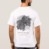 Aangepaste 2 foto met geborsteld effect t-shirt (Achterkant)