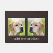 Aangepaste 2 foto Optionele tekst Aangepast Deurmat (Voorkant)