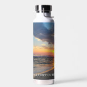 Aangepaste 2 foto Optionele tekst Aangepast Waterfles (Links)
