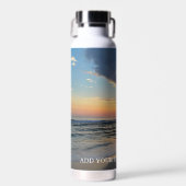 Aangepaste 2 foto Optionele tekst Aangepast Waterfles (Voorkant)