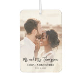 Aangepaste 2 foto-Passen getrouwd auto Luchtverfrisser (Voorkant)