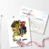 Aangepaste 2 foto penseelstreek gradatie dank je briefkaart