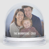 Aangepaste 2 Foto Persoonlijke Kerst Gift Keepsake Sneeuwbol (Voorkant)