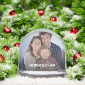 Aangepaste 2 Foto Persoonlijke Kerst Gift Keepsake Sneeuwbol (Kerstmis)