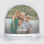 Aangepaste 2 Foto Persoonlijke Kerst Gift Keepsake Sneeuwbol (Achterkant)