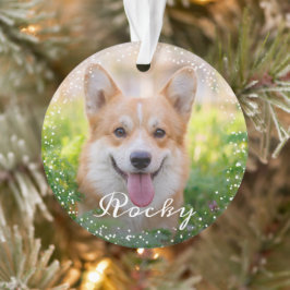 Aangepaste 2 foto Pet Dog Puppy Holiday Ornament