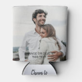 Aangepaste 2 foto-sjabloon met dubbelzijdig berich blikjeskoeler (Voorkant)