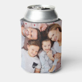 Aangepaste 2 foto-sjabloon met dubbelzijdig berich blikjeskoeler (Blikje Achterkant)