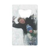 Aangepaste 2 foto-sjabloon met dubbelzijdig berich creditkaart flessenopener (Achterkant)