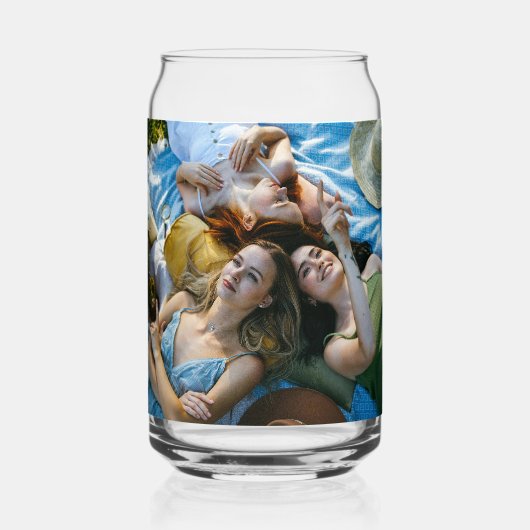 Aangepaste 2 foto Stijlvolle Script Bruidsmeisje G Blikvorm Glas (Achterkant)