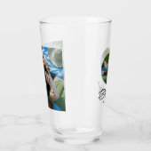 Aangepaste 2 foto Stijlvolle Script Bruidsmeisje G Glas (Rechts)