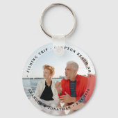 Aangepaste 2 foto Unieke Gepersonaliseerde Familie Sleutelhanger (Voorkant)