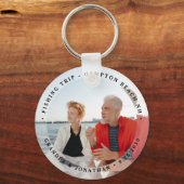 Aangepaste 2 foto Unieke Gepersonaliseerde Familie Sleutelhanger (Voorkant)