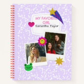 Aangepaste 2 foto's Collage Notitieboek met Script (Voorkant)