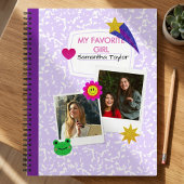 Aangepaste 2 foto's Collage Notitieboek met Script