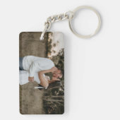 Aangepaste 2 foto's en bericht Drive safe Sleutelhanger (achterkant)