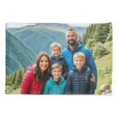 Aangepaste 2 foto's Familie Kussensloop (Achterkant)