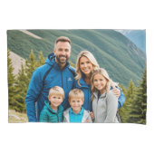 Aangepaste 2 foto's Familie Kussensloop (Voorkant)