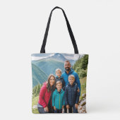 Aangepaste 2 foto's Familie Tote Bag (Achterkant)
