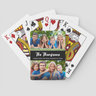 Aangepaste 2 foto's Herinneringen maken Familie Pokerkaarten