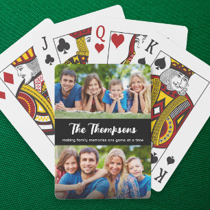 Aangepaste 2 foto's Herinneringen maken Familie Pokerkaarten