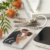 Aangepaste 2 foto's Liefde Acrylaat Sleutelhanger (Voorkant Rechts)