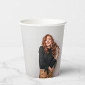 Aangepaste 2 Foto's Party Selfie Afbeelding Fotogr Papieren Bekers (Achterkant)