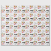 Aangepaste 2 foto's Pet Dog JOY Paw-afdrukken Cadeaupapier (Vlak)