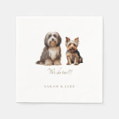 Aangepaste 2 huisdier bruiloft servetten (Voorkant)