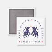 Aangepaste 2" magneet | Ontwerp upload koelkastmag (Voorkant / Achterkant)