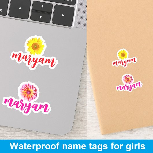 Aangepaste 2 Namen, Fles Decal Label voor Meisjes