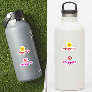 Aangepaste 2 Namen, Fles Decal Label voor Meisjes